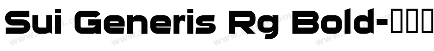 Sui Generis Rg Bold字体转换